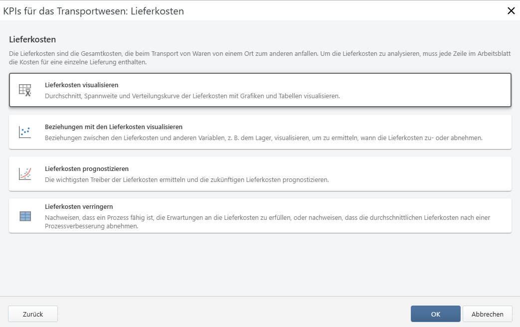 Übersicht über das Modul Transportwesen
