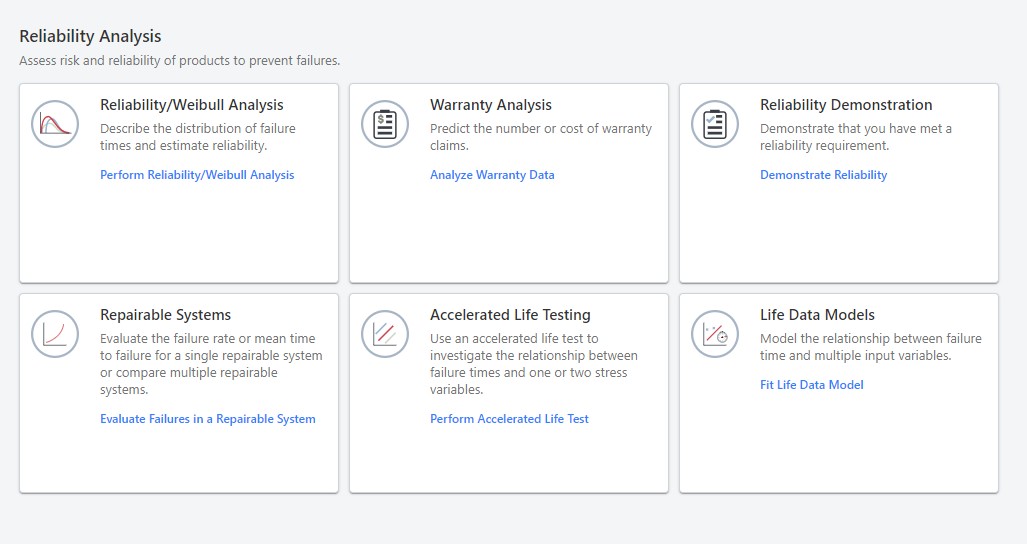 image of Minitab's Reliability Module